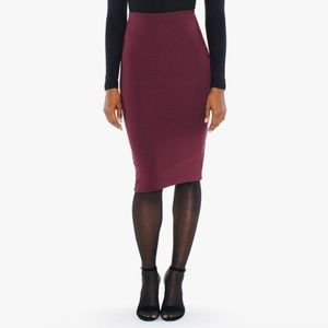 American Apparel Ponte Mid-Length Pencil Skirt
